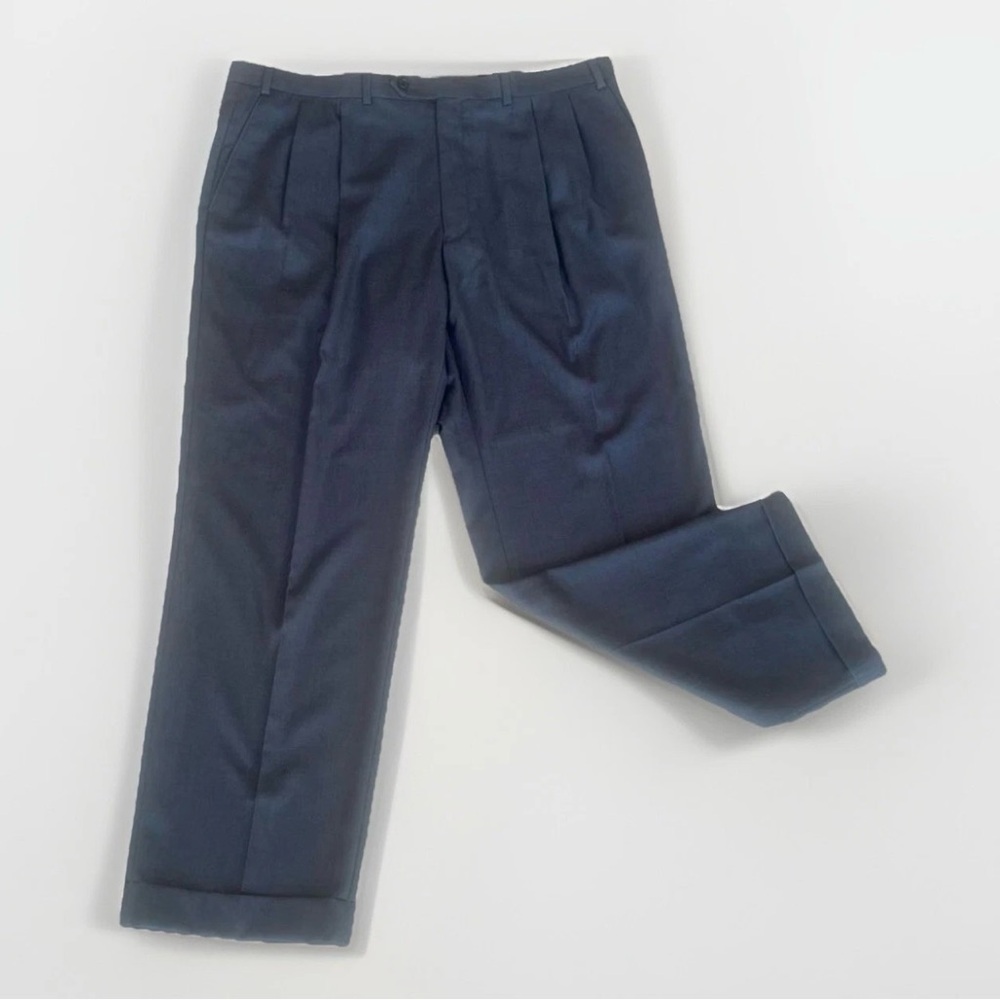 $15 SALE LAUREN Ralph Lauren Gray Designer Pants Men Sz 40 Tailored‎ Preppy